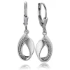 Balia Ohrhänger für Damen matt glanz Zirkonia 925er Silber BAO0051SW
