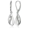 Balia Ohrhänger für Damen matt glanz Zirkonia 925er Silber BAO0032SW