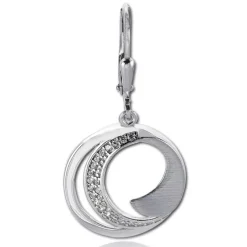 Balia Ohrhänger für Damen matt glanz Zirkonia 925er Silber BAO0054SW