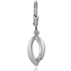 Balia Ohrhänger für Damen matt glanz Zirkonia 925er Silber BAO0058SW