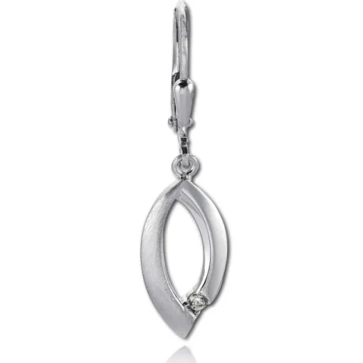 Balia Ohrhänger für Damen matt glanz Zirkonia 925er Silber BAO0058SW