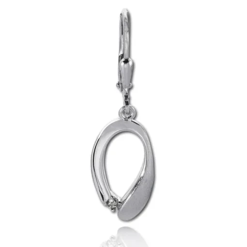 Balia Ohrhänger für Damen matt glanz Zirkonia 925er Silber BAO0059SW