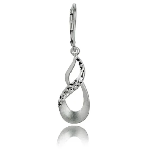 Balia Ohrhänger für Damen matt diamantiert aus 925er Silber BAO0041SO