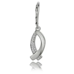 Balia Ohrhänger für Damen matt Zirkonia 925er Silber BAO0027SW