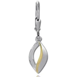 Balia Ohrhänger für Damen matt glanz Zirkonia 925er Silber BAO0064ST