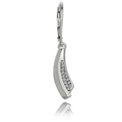 Balia Ohrhänger für Damen matt glanz Zirkonia 925er Silber BAO0031SW