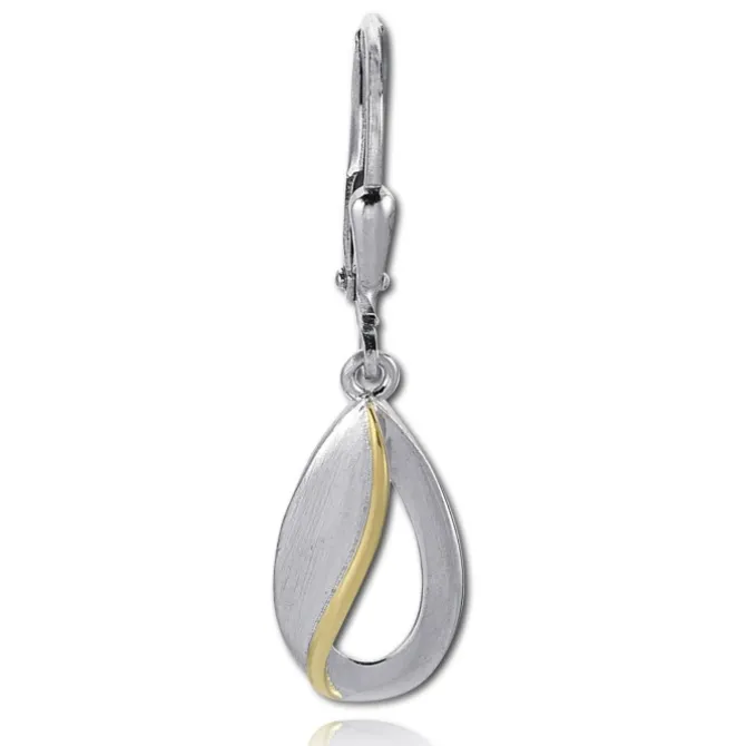 Balia Ohrhänger für Damen matt glanz Zirkonia 925er Silber BAO0065ST