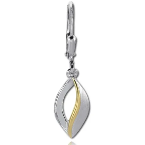 Balia Ohrhänger für Damen matt glanz Zirkonia 925er Silber BAO0064ST