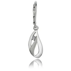 Balia Ohrhänger für Damen matt glanz Zirkonia 925er Silber BAO0032SW