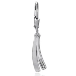 Balia Ohrhänger für Damen matt glanz Zirkonia 925er Silber BAO0050SW