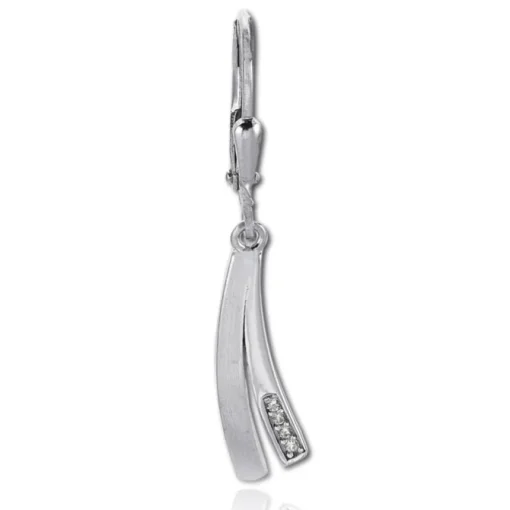Balia Ohrhänger für Damen matt glanz Zirkonia 925er Silber BAO0050SW