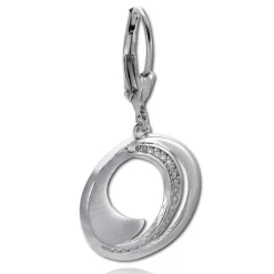 Balia Ohrhänger für Damen matt glanz Zirkonia 925er Silber BAO0054SW