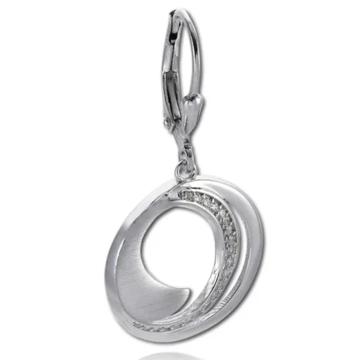 Balia Ohrhänger für Damen matt glanz Zirkonia 925er Silber BAO0054SW