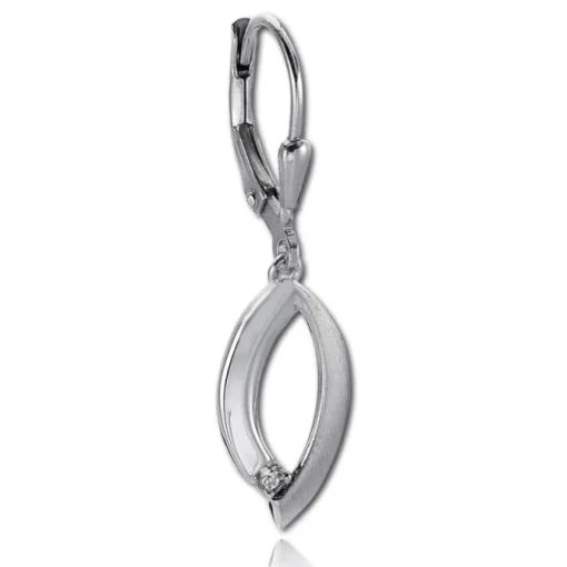 Balia Ohrhänger für Damen matt glanz Zirkonia 925er Silber BAO0058SW