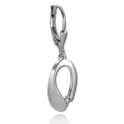 Balia Ohrhänger für Damen matt glanz Zirkonia 925er Silber BAO0059SW