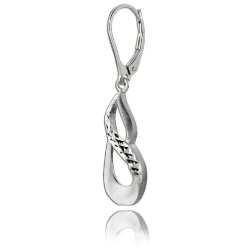 Balia Ohrhänger für Damen matt diamantiert aus 925er Silber BAO0041SO