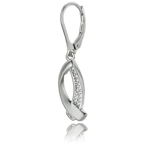 Balia Ohrhänger für Damen matt Zirkonia 925er Silber BAO0027SW