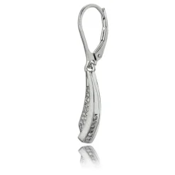 Balia Ohrhänger für Damen matt glanz Zirkonia 925er Silber BAO0031SW