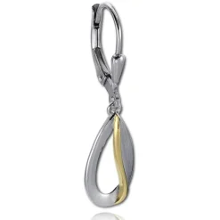 Balia Ohrhänger für Damen matt glanz Zirkonia 925er Silber BAO0065ST