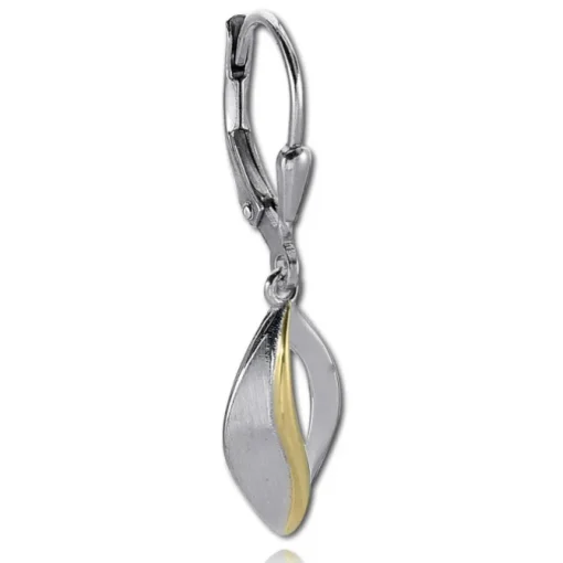 Balia Ohrhänger für Damen matt glanz Zirkonia 925er Silber BAO0064ST