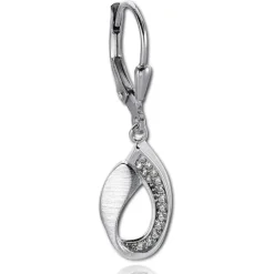 Balia Ohrhänger für Damen matt glanz Zirkonia 925er Silber BAO0051SW