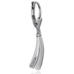 Balia Ohrhänger für Damen matt glanz Zirkonia 925er Silber BAO0050SW