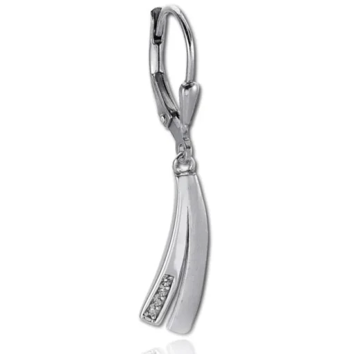 Balia Ohrhänger für Damen matt glanz Zirkonia 925er Silber BAO0050SW
