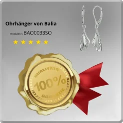 Balia Ohrhänger für Damen matt gehämmert 925er Silber BAO0033SO
