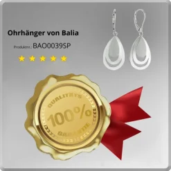 Balia Ohrhänger für Damen matt glanz aus 925 Sterling Silber BAO0039SP
