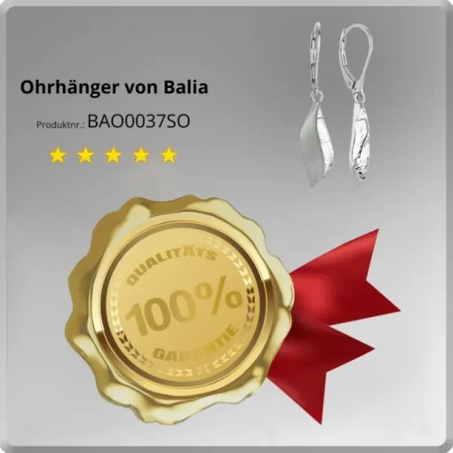 Balia Ohrhänger für Damen matt gehämmert aus 925er Silber BAO0037SO