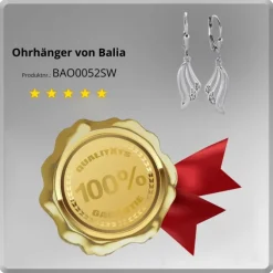 Balia Ohrhänger für Damen matt glanz Zirkonia 925er Silber BAO0052SW