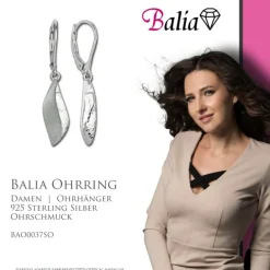 Balia Ohrhänger für Damen matt gehämmert aus 925er Silber BAO0037SO