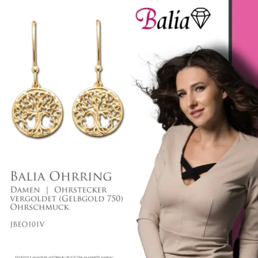 Balia Ohrstecker plain Französischer Haken Balia Ohrstecker JBEO101V