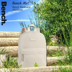 Bench Cityrucksack Nylon beige weiß ORI322N