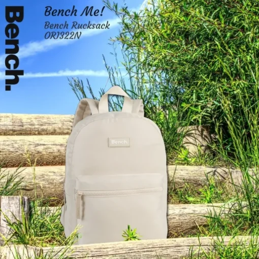 Bench Cityrucksack Nylon beige weiß ORI322N