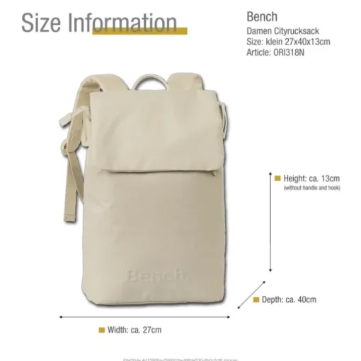 Bench Cityrucksack Polyester beige natur ORI318N