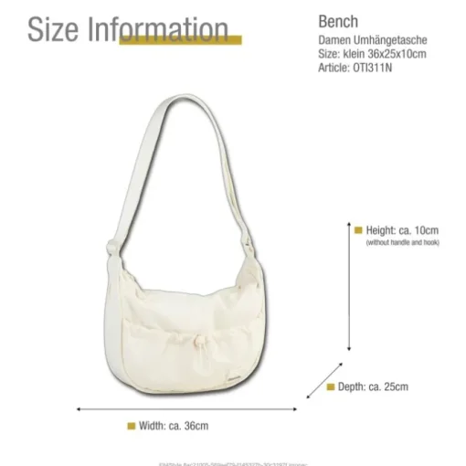 Bench Nylon washed beige weiß OTI311N
