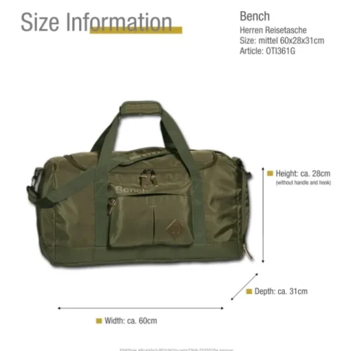 Bench Reisetasche Sporttasche Nylon olivgrün OTI361G