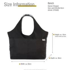 Bench Shopper Nylon washed schwarz OTI308S