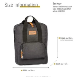 Bestway Businessrucksack Polyester unisex dunkelgrau ORI101K