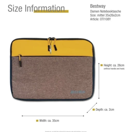 Bestway Laptop-Tasche 13 - 14 Zoll Polyester gelb ocker OTI108Y