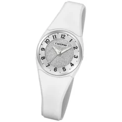 Calypso Damen Armbanduhr Trendy K5752/1 Quarzwerk-Uhr PU weiß UK5752/1