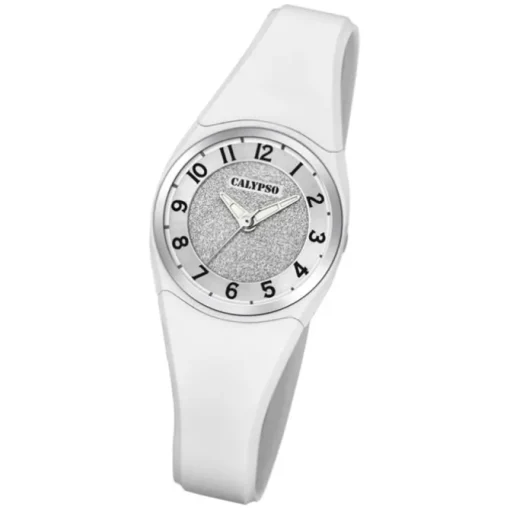 Calypso Damen Armbanduhr Trendy K5752/1 Quarzwerk-Uhr PU weiß UK5752/1