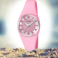 Calypso Damen Armbanduhr Trendy K5752/2 Quarzwerk-Uhr PU rosa UK5752/2