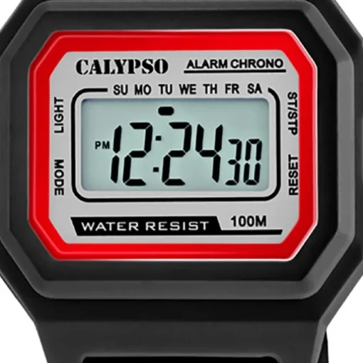 Calypso Damen Herren Armbanduhr K5802/6 Digital Kunststoff schwarz UK5802/6