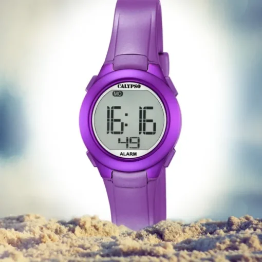 Calypso Damen-Armbanduhr Dame/Boy digital Quarz PU lila UK5677/2