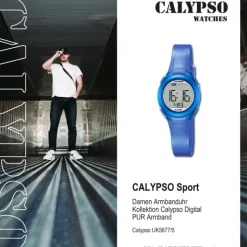 Calypso Damen-Armbanduhr Dame/Boy digital Quarz PU blau UK5677/5