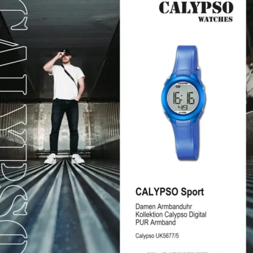 Calypso Damen-Armbanduhr Dame/Boy digital Quarz PU blau UK5677/5