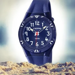 CALYPSO Damen-Armbanduhr Fashion analog Quarz-Uhr PU dunkelblau UK6064/3