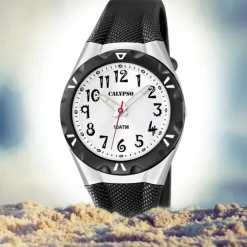 CALYPSO Damen-Armbanduhr Fashion analog Quarz-Uhr PU schwarz UK6064/2